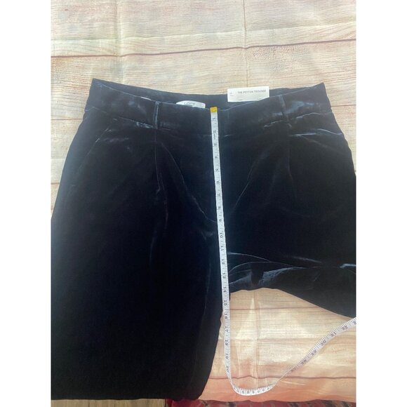 NWT Loft Women's Black Velvet The Peyton Trouser Casual Pants - 16 Tall - Picture 7 of 16